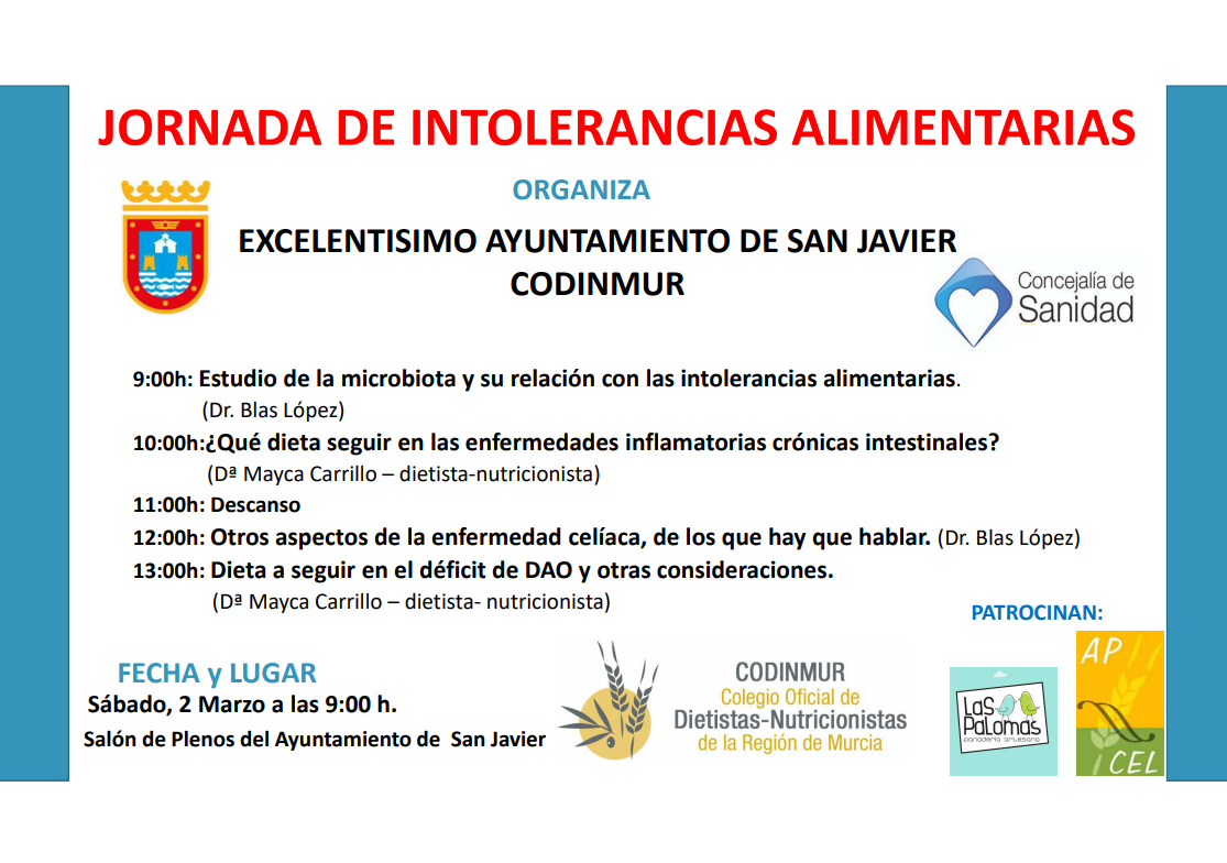 JORNADA DE INTOLERANCIAS ALIMENTARIAS