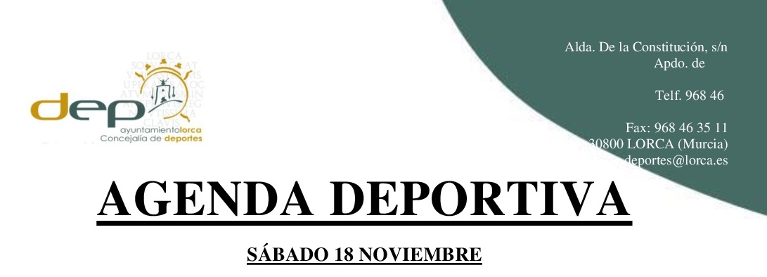 Agenda deportiva 18-19 noviembre