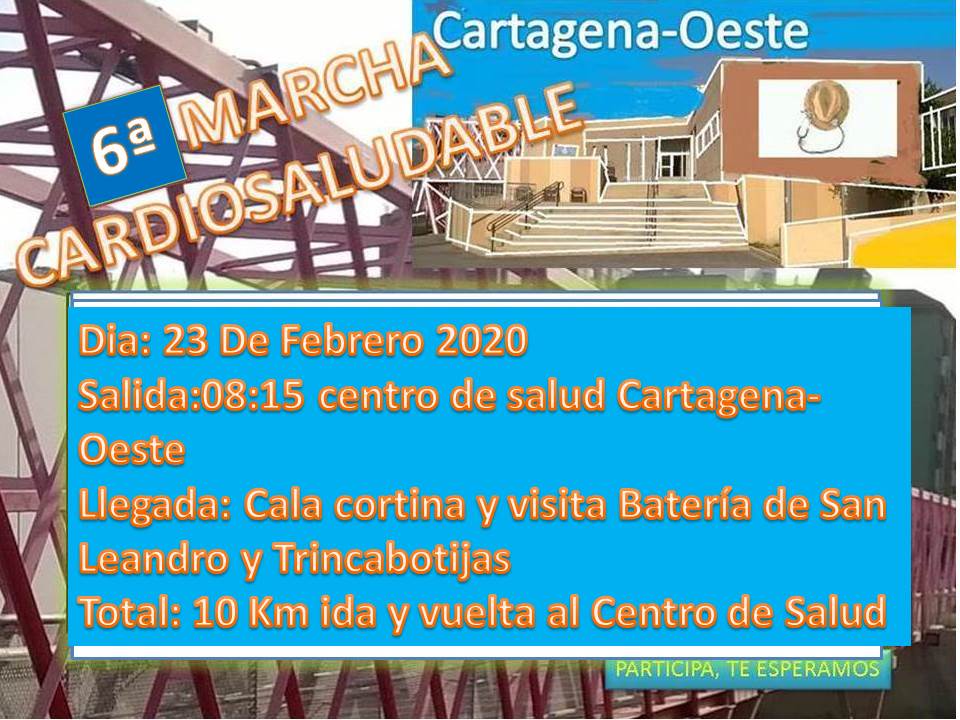 6ª Marcha cardiosaludable en el centro de salud docente CARTAGENA OESTE 