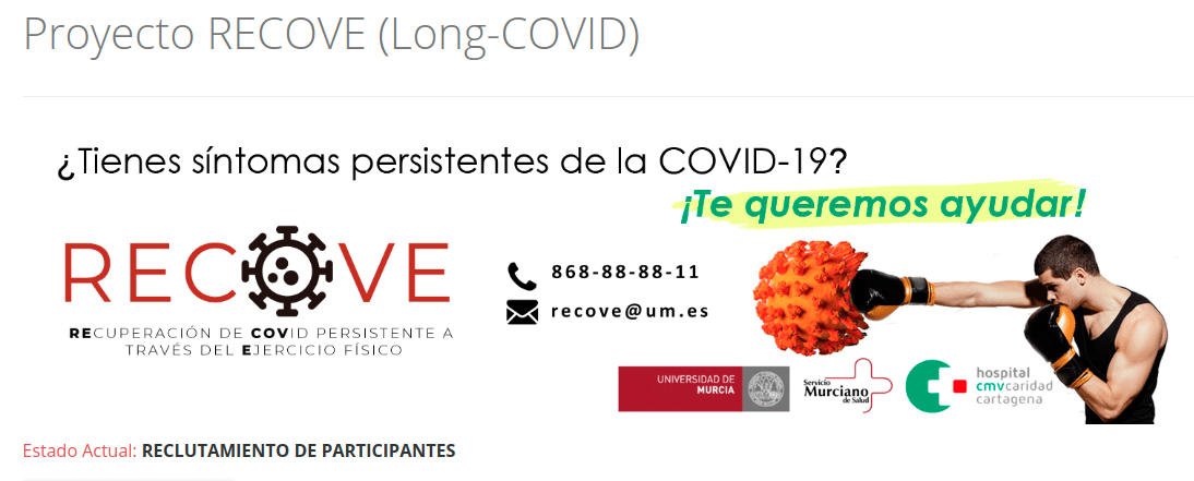 Proyecto RECOVE (Recuperación de la COVID-19 persistente a través del Ejercicio Físico)