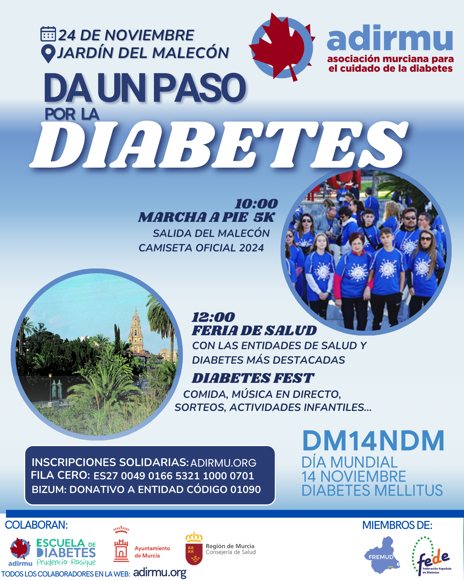 Día Mundial de la Diabetes.Da un paso por la diabetes
